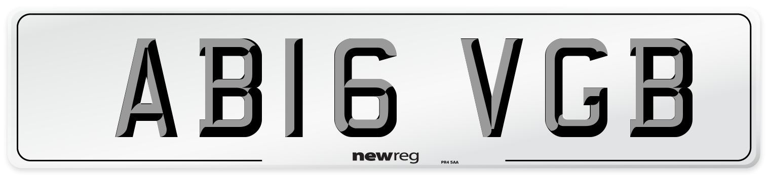 AB16 VGB Number Plate from New Reg